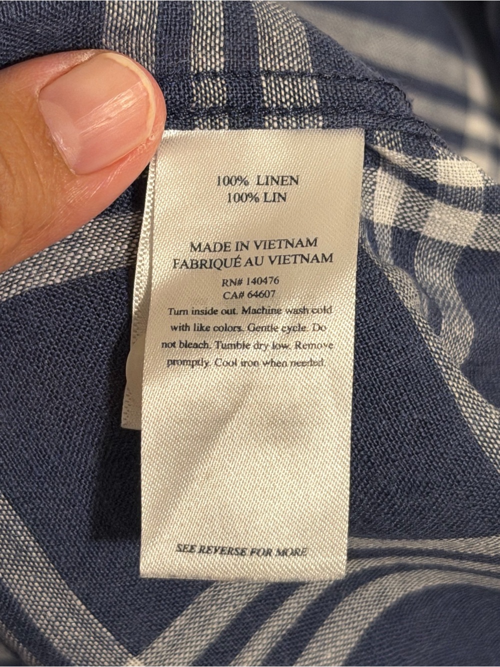 Faherty Size XL Jetty Plaid Linen Laguna Long Sleeve Shirt Preppy Casual Coastal - Picture 5 of 7